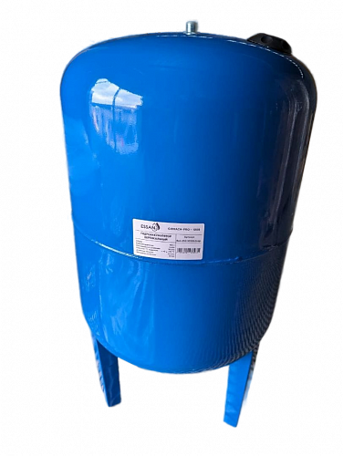 Гидроаккумулятор для воды ESSAN GIDRACH-PRO вертикальный 100 л, 1&amp;quot; Н, синий, проходной, нерж фланец