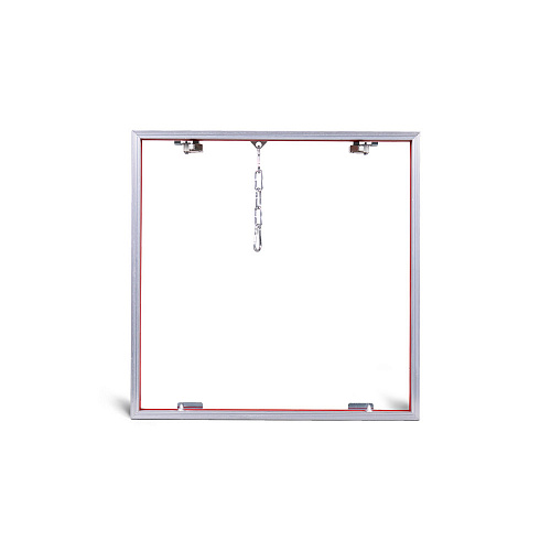 Люк потайной АЛЮМИНИЕВЫЙ со съемной дверцей (НАЖИМНОЙ) ПРАКТИКА &amp;quot;КОНТУР&amp;quot; КР 40x40