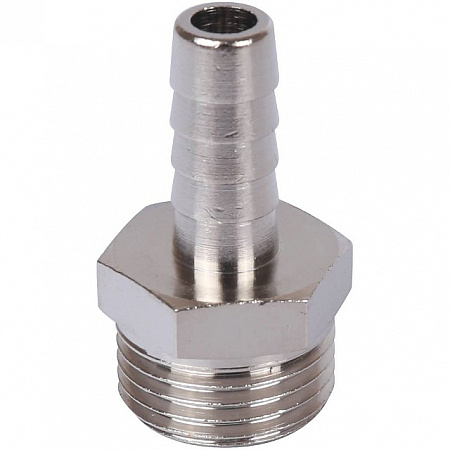 Штуцер резьбовой латунный STOUT никель 1/2&quot;x10мм Н