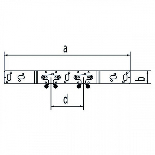 Монтажная планка-кронштейн для водорозеток REHAU тип O 100 длинная, с амортизаторами