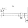 Отводная труба под 90° пластиковая для сифона АНИПЛАСТ L=285 мм 11/2&amp;quot;х11/2&amp;quot;