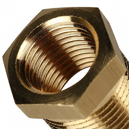 Футорка резьбовая латунная STOUT без покрытия 3/8&quot;x1/4&quot; ВН