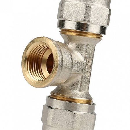МЦ Тройник резьбовой цанга для металлопласта STOUT Ø20х1/2&quot;х20 В