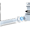 Сифон для душевого поддона с гофрой АНИПЛАСТ E415C 11/2&amp;quot;х50*60 с гибкой трубой 375*40/50 хром