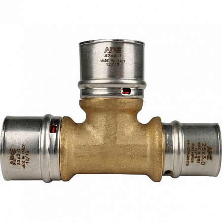 МП Тройник переходной пресс для металлопласта STOUT Ø32х32х26