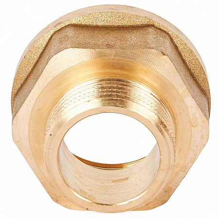 Переход под ключ резьбовой латунный STOUT без покрытия 1&quot;х3/4&quot; ВН