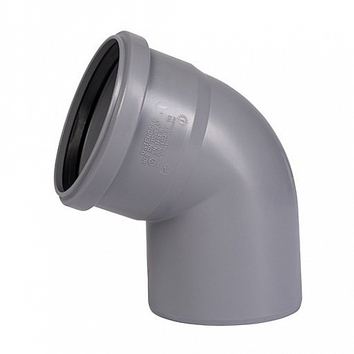 ПВХ Отвод канализационный OSTENDORF НТВ (СЕРЫЙ) Ø32х67°