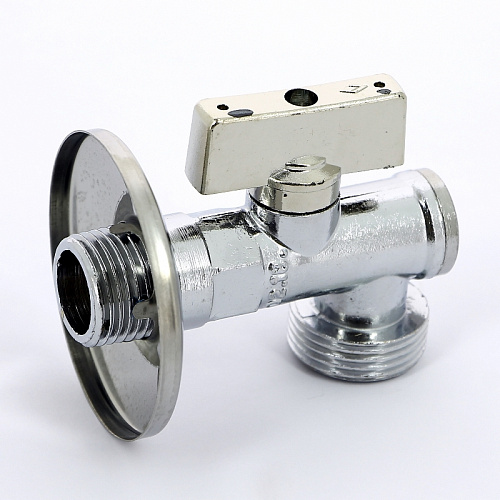 Кран шаровой потребительный угловой BUGATTI флажок MIAMI с фильтром для стиральной машины 1/2&amp;quot;x3/4&amp;quot;