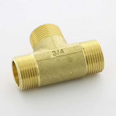 Тройник резьбовой латунный UNI-FITT никель 3/4&quot; Н