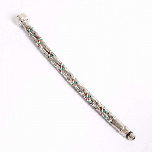 Гибкая подводка для смесителя UNI-FITT М10х1 - 1/2&amp;quot;, 30 см, DN 8, оплётка из нерж. стали