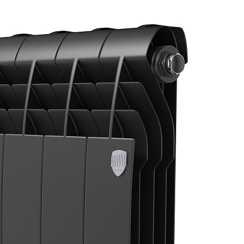 Радиатор биметаллический ROYAL THERMO BILINER NOIR SABLE 500x8 секций, черный (НС-1176313)