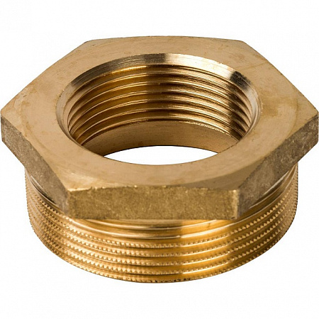 Футорка резьбовая латунная STOUT без покрытия 11/2&quot;x11/4&quot; ВН