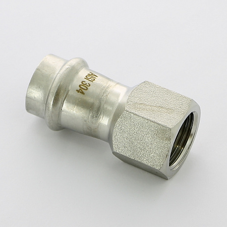 НП Муфта резьбовая пресс из нержавейки UNI-FITT фитинг Ø18x1/2&quot; В