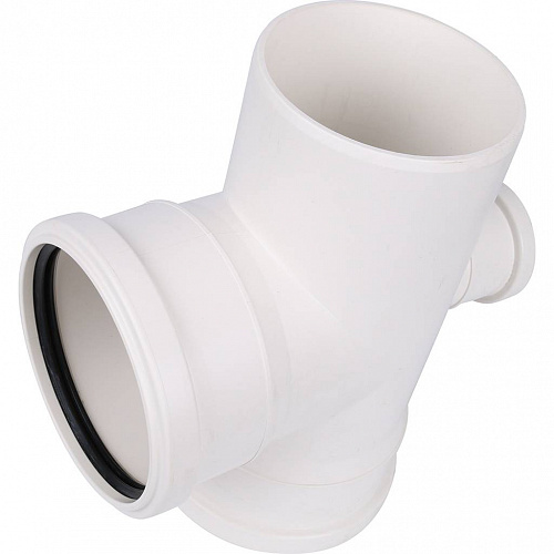 ПВХ Крестовина одноплоскостная SINIKON КОМФОРТ ПЛЮС белая Ø110х110х50х90°