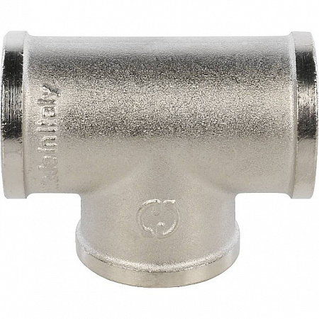 Тройник резьбовой латунный STOUT никель 3/4&quot; В