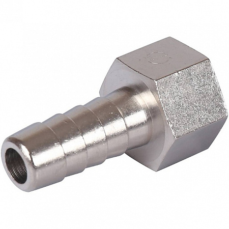 Штуцер резьбовой латунный STOUT никель 1/4&quot;x10мм В