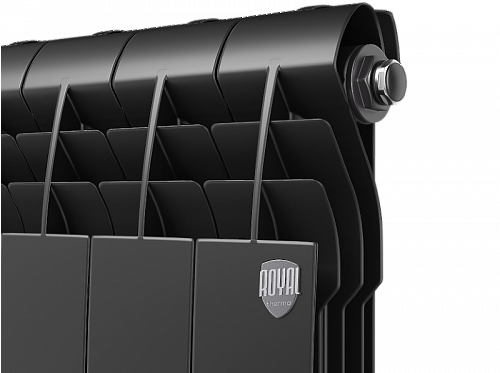 Радиатор алюминиевый ROYAL THERMO BILINER ALUM NOIR SABLE 500x8 секций, черный