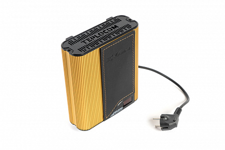 Стабилизатор сетевого напряжения TEPLOCOM ST-555-И Western gold black БАСТИОН (дизайн кожаный)