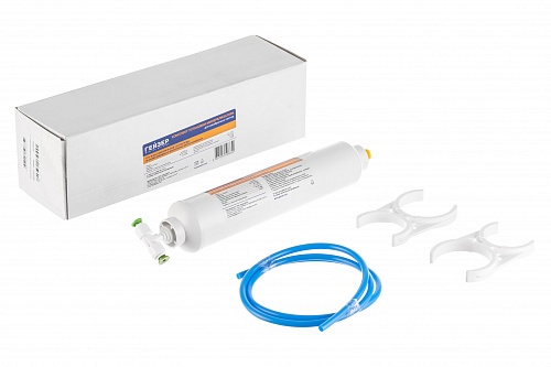 Комплект установки минерализат ГЕЙЗЕР RO минерализатор, трубка 1/4&amp;quot;,переходник, клипы 2,5&amp;quot;х2&amp;quot;