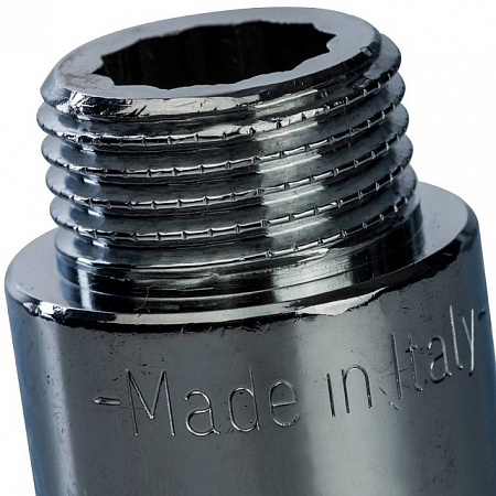 Удлинитель резьбовой латунный STOUT хром 1/2&quot;x65мм ВН