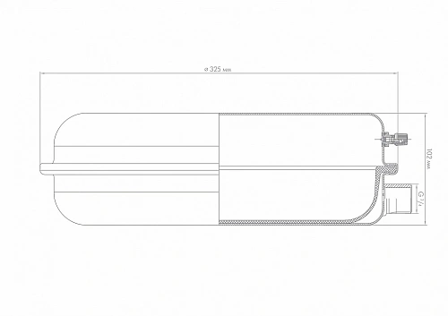 Расширительный бак для отопления ДЖИЛЕКС 6 F красный (плоский круг)