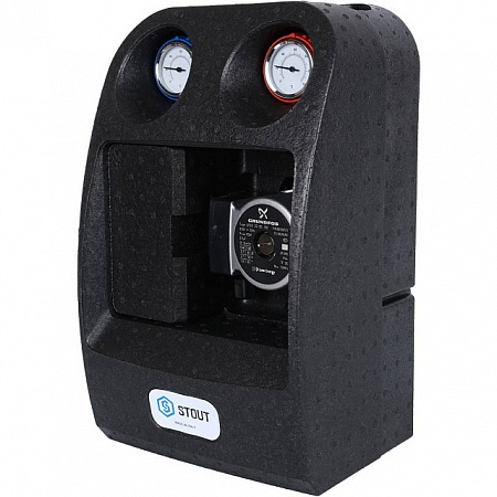 ГБМ Насосная группа STOUT с теплообменником, 28 пластин, с насосом GRUNDFOS UPSO25-65 DN25 (1&quot;)