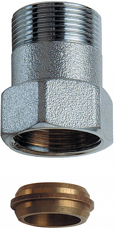 EK Переходник-муфта для медной трубы FAR Ø18х1.0-M24x19 ВН L=35 мм
