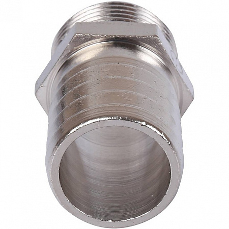 Штуцер резьбовой латунный STOUT никель 3/4&quot;x25мм Н