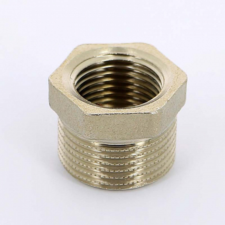 Футорка резьбовая латунная UNI-FITT никель 3/4&quot;х1/2&quot; ВН