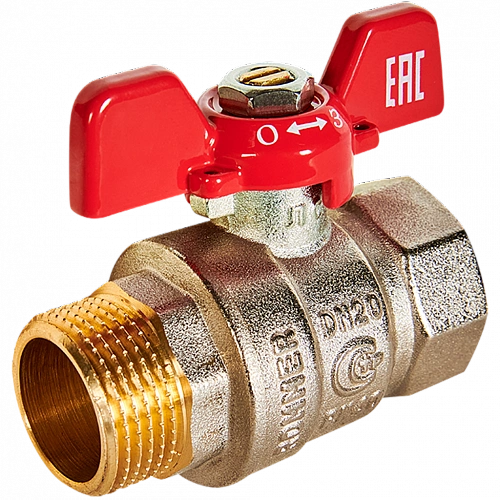 Кран шаровой ROMMER бабочка 3/4&amp;quot; ВН неполнопроходной