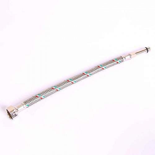 Гибкая подводка для смесителя UNI-FITT МL10х1 - 1/2&amp;quot;, 30 см, удл. штуцер, DN 8, оплётка из нерж. ста