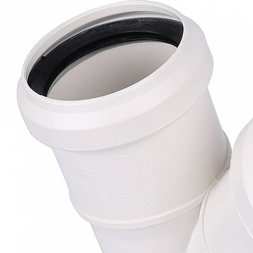 ПВХ Тройник канализационный SINIKON КОМФОРТ ПЛЮС белый Ø50х45°