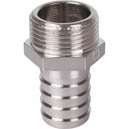 Штуцер резьбовой латунный STOUT никель 3/4&quot;x20мм Н