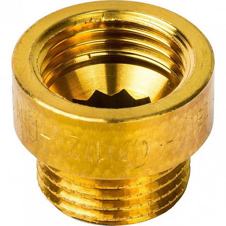 Удлинитель резьбовой латунный STOUT без покрытия 1/2&quot;x10мм ВН