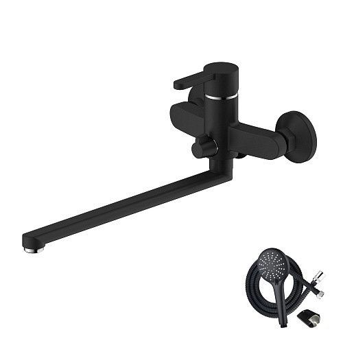 Смеситель для ванны с длинным изливом OLIVE'S TORRES 17221TRB черный, латунь, упак (8 шт)