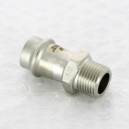 НП Муфта резьбовая пресс из нержавейки UNI-FITT фитинг Ø18x1/2&quot; Н