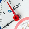 Термоманометр радиальный STOUT в комплекте с автоматическим запорным клапаном