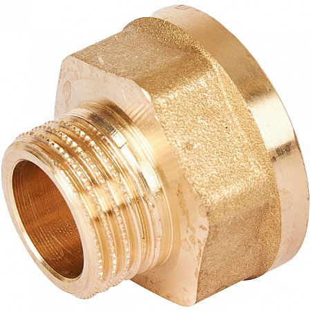 Переход под ключ резьбовой латунный STOUT без покрытия 3/4&quot;х1/2&quot; ВН
