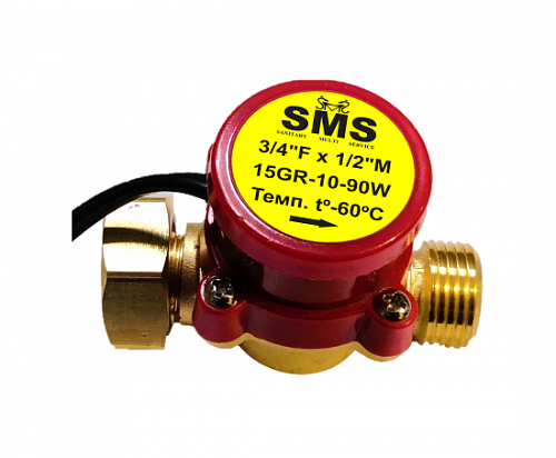 Датчик потока воды SMS для насоса повышения давления 15GR-10 (60°С/90W)