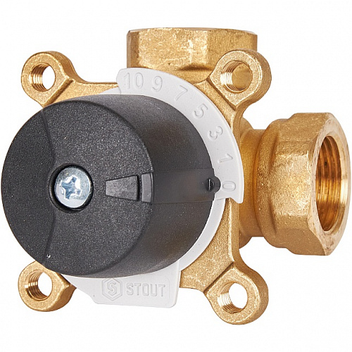 Клапан трехходовой смесительный STOUT 3/4&amp;quot; (KVs 6 м3/ч)