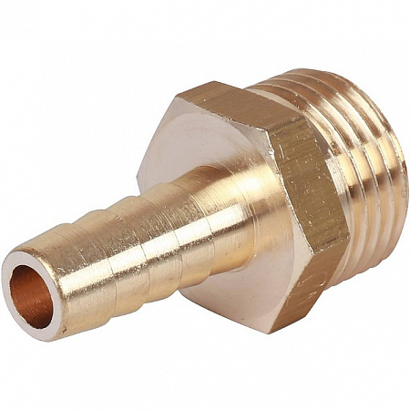 Штуцер резьбовой латунный STOUT без покрытия 1/2&quot;x10мм Н