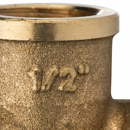 Угольник с креплением резьбовой латунный STOUT без покрытия 1/2&quot; В