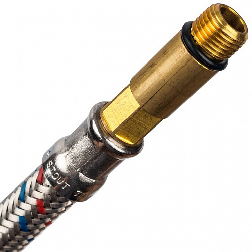 Гибкая подводка для смесителей STOUT нерж.сталь М10*35-1/2&amp;quot;-40 см, пара