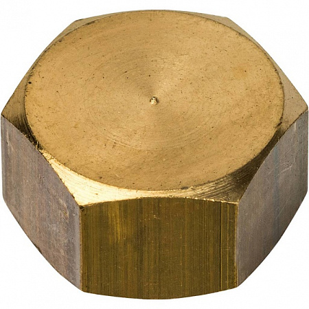 Заглушка резьбовая латунная STOUT без покрытия 3/8&quot; В