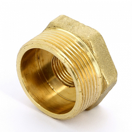 Футорка резьбовая латунная UNI-FITT без покрытия 11/2&quot;х1/2&quot; ВН