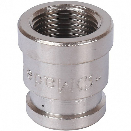 Муфта переходная резьбовая латунная STOUT никель 3/8&quot;X1/4&quot; В