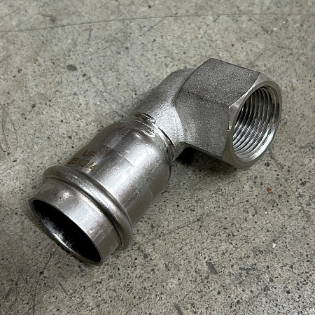 НП Угол резьбовой пресс из нержавейки UNI-FITT фитинг Ø28x3/4&quot; В