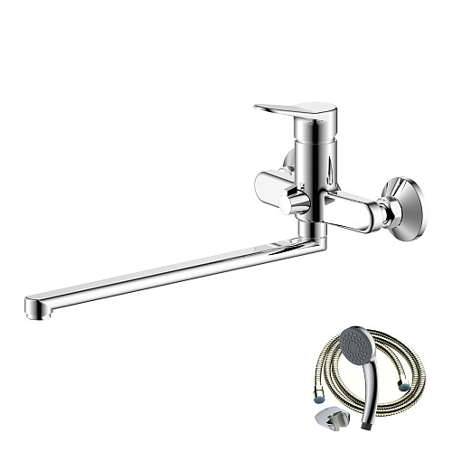 Смеситель для ванны с длинным изливом OLIVE'S NEVADA 03221NV хром, латунь, упак (8 шт)