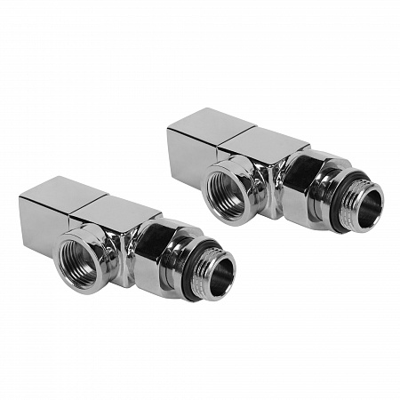 Набор дизайн-вентилей ROYAL THERMO CUBE 1/2&quot; осевой, хром (НС-1193193)