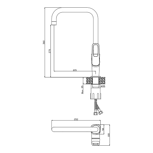 Смеситель для кухни OLIVE'S ARTIS 06432AT хром, латунь, уп. (10 шт)